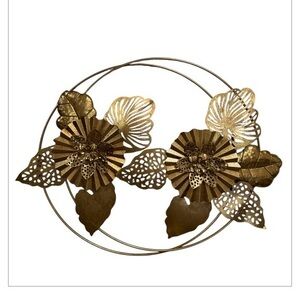 Metal Wall Decor Pendant Simple Three-Dimensional Metal Wall Art gold